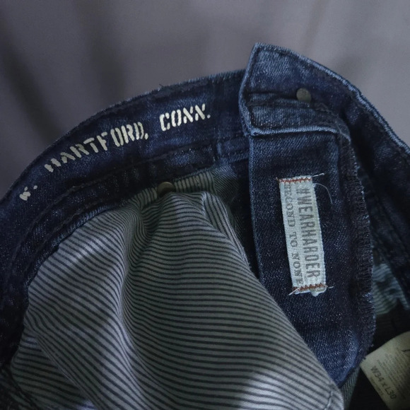 T.K. Axel Slim Boot Jeans Size 34x30 Denim Dark Wash Western Rugged Rustic - Picture 10 of 12